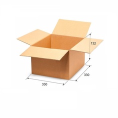 Короб картонный 330х330х132 Т24 В бурый 20 шт/уп No Brand