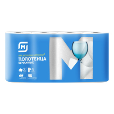 Бумажные полотенца Магнит 2 слоя 4 рулона Magnit