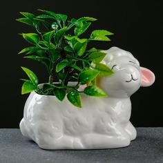 Горшок "Овечка сонная" 16*9*11см Take It Easy