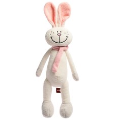 Мягкая игрушка Maxitoys Зайка в шарфике цвет белый, 33 см