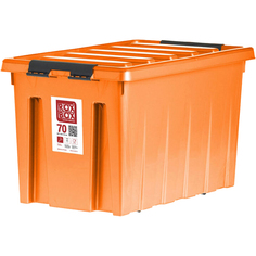 Rox Box Контейнер на роликах с крышкой, 70 л, оранжевый 070-00.12