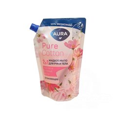 Мыло-уход жидкое Aura Pure Хлопок и полевые цветы 450 мл