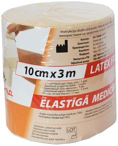 Бинт эластичный Lauma с застежками 300x10 см