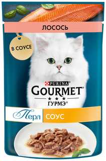 Влажный корм для кошек Gourmet Perl с лососем в соусе, 75 г