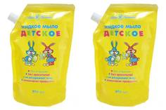 Жидкое мыло Ушастый Нянь Невская косметика Детское, ДОЙ-ПАК 500 мл., 2 шт., GRS37674s02