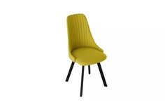 Франк исп.2 ДП2-30 Стул (паук) (Черный матовый/Микровелюр Желтый) Triya