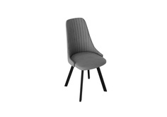 Франк исп.2 ДП2-30 Стул (конус) (Черный матовый/Микровелюр Серый) Triya