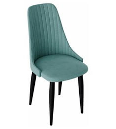 Франк исп.2 ДП2-30 Стул (паук) (Черный матовый/Микровелюр Аквамарин) Triya