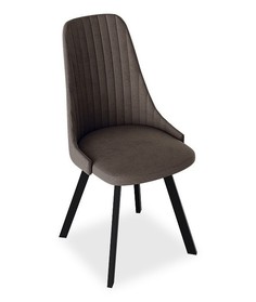 Франк исп.2 ДП2-30 Стул (паук) (Черный матовый/Микровелюр Коричневый) Triya