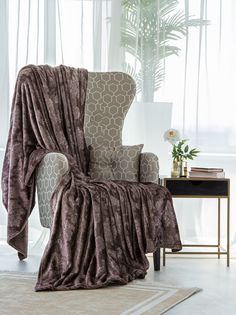Плед МИНКЕР 150х200 100% микрофибра CLIMALAST 350 г/м2 коричневый Estia