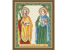 Рисунок на ткани «Святые Бессеребренниеки Косьма и Демиан» Арт Соло