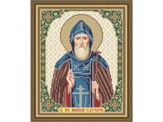Рисунок на ткани «Святой Преподобный Афанасий Чудотворец» Арт Соло