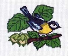 Рисунок на канве «Синичка на орешнике» Матренин посад