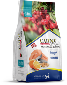 Сухой корм для стерилизованных кошек CARNI LIFE Лосось с апельсином и клюквой, 10кг