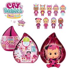 Кукла IMC Toys Cry Babies Magic Tears PINK EDITION Плачущий младенец с домиком и аксессуар