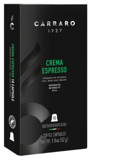 Капсулы для кофемашин Carraro Crema Espresso 10шт стандарта Nespresso No Brand