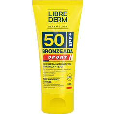 Cолнцезащитный гель Librederm для лица и тела, водостойкий, спорт, SPF50, 150 мл No Brand