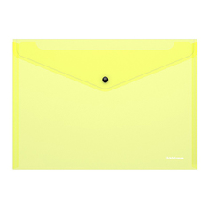 Папка-конверт до 120 листов на кнопке A4 ErichKrause Fizzy Neon в ассортименте