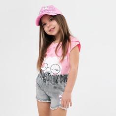 Бейсболка для девочки, цвет розовый, размер 54-56 Rossini