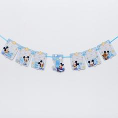 Гирлянда с местом для 6 фото "Мне 1 годик", Микки Маус, Дисней Беби Disney
