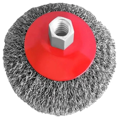 INTERTOOL Щетка конусная 100 мм, для УШМ, М14 (витая проволока) BT-5100