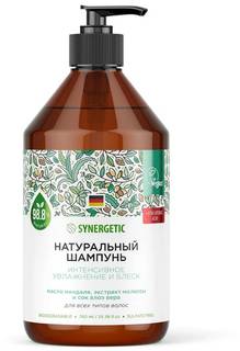 Шампунь SYNERGETIC Интенсивное увлажнение и блеск, натуральный бессульфатный 0,75д СИНЕРГЕТИК ООО