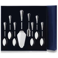 Набор чайный "Элегант" из серебра (8 предметов ложки чайные + совок для сахара + лопопатка АргентА