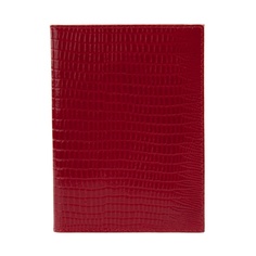 Обложка для паспорта Befler Fabula, красная, Reptile, натуральная кожа
