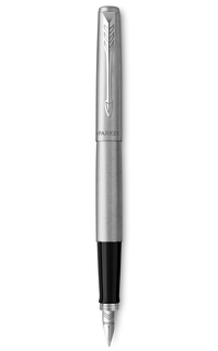 Ручка перьевая Parker Jotter Stainless Steel CT 1,0мм, подар. уп.