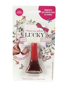 Lucky Конфетти, красный с блестками