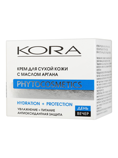 Крем для лица KORA увлажняющий для сухой кожи антивозрастной с маслом арганы 50 мл КОРА
