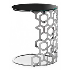 Журнальный столик Garda Decor 13RXET3043 GRD_TT-00000825 50х50х60 см, серебро/чёрный
