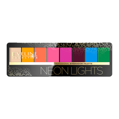 Тени для век Eveline Professional Eyeshadow палетка № 06 NEON lights/неон ламп 8т 9,6г