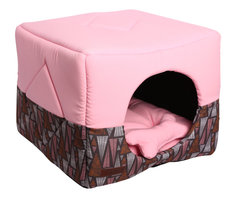 Домик для кошек и собак Lion Кубик LM4030-037, розовый, 40x40x40 см