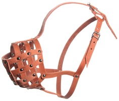 Намордник Зооник кожаный Р (ротвейлер)