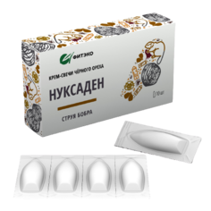 Крем-свечи черного ореха Нуксаден «Струя бобра» 10 шт. Фитэко