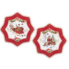 Набор закусочных тарелок EASY LIFE Новогодние сувениры, 20 см, 2шт