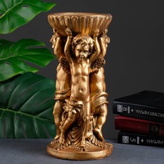 Фигурное кашпо "Три ангела", бронза, 0,3 л/15х15х33см Хорошие сувениры