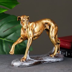 Хорошие сувениры Фигура "Борзая" бронза с серебром, 25х17см