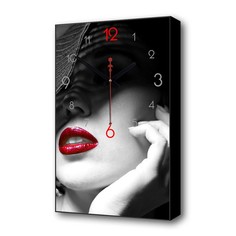 Часы-картина настенные, : Люди, Под вуалью, плавный ход, 57 х 35 х 4 см, 1 АА Timebox