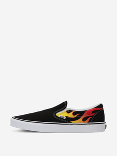 Слипоны мужские Vans Classic Slip-On (Flame), Черный