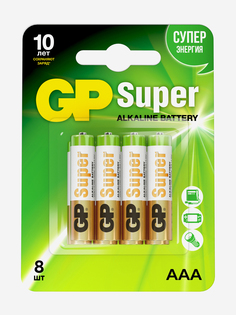 Батарейки щелочные GP LR03-CR8 Super Alkaline, ААА, Мультицвет
