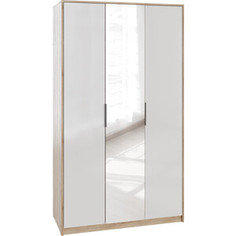 Атмосфера Шкаф 3-х створчатый Нордик дуб сонома светлый/белая Аляска