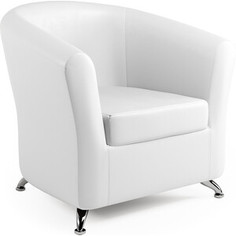 Шарм-Дизайн Кресло Евро белая экокожа