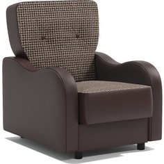 Шарм-Дизайн Кресло для отдыха Классика В Корфу коричневый и экокожа шоколад