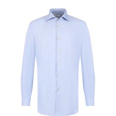Хлопковая сорочка с воротником кент Kiton