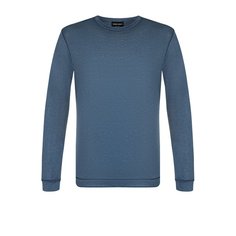 Льняной лонгслив с круглым вырезом Giorgio Armani