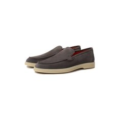 Замшевые лоферы Santoni