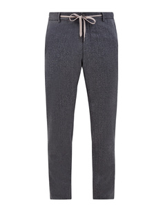Брюки в стиле sprezzatura из тонкой меланжевой шерсти Canali