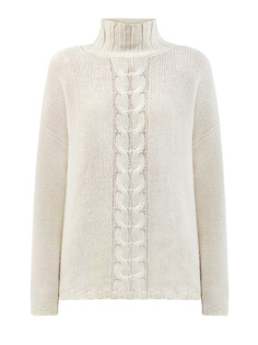 Кашемировый свитер с фактурным вязаным узором RE Vera